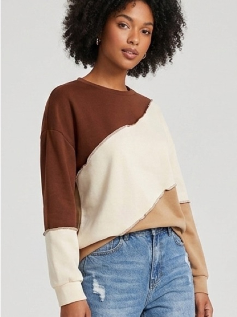 Colorblock Crewneck Sweatshirt